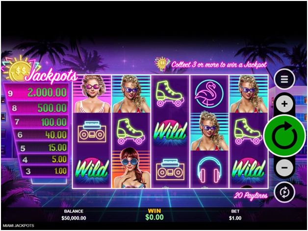 Features in Miami Jackpot slots