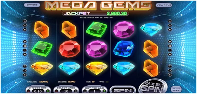 Mega Gems Progressive Jackpot Pokies Symbols